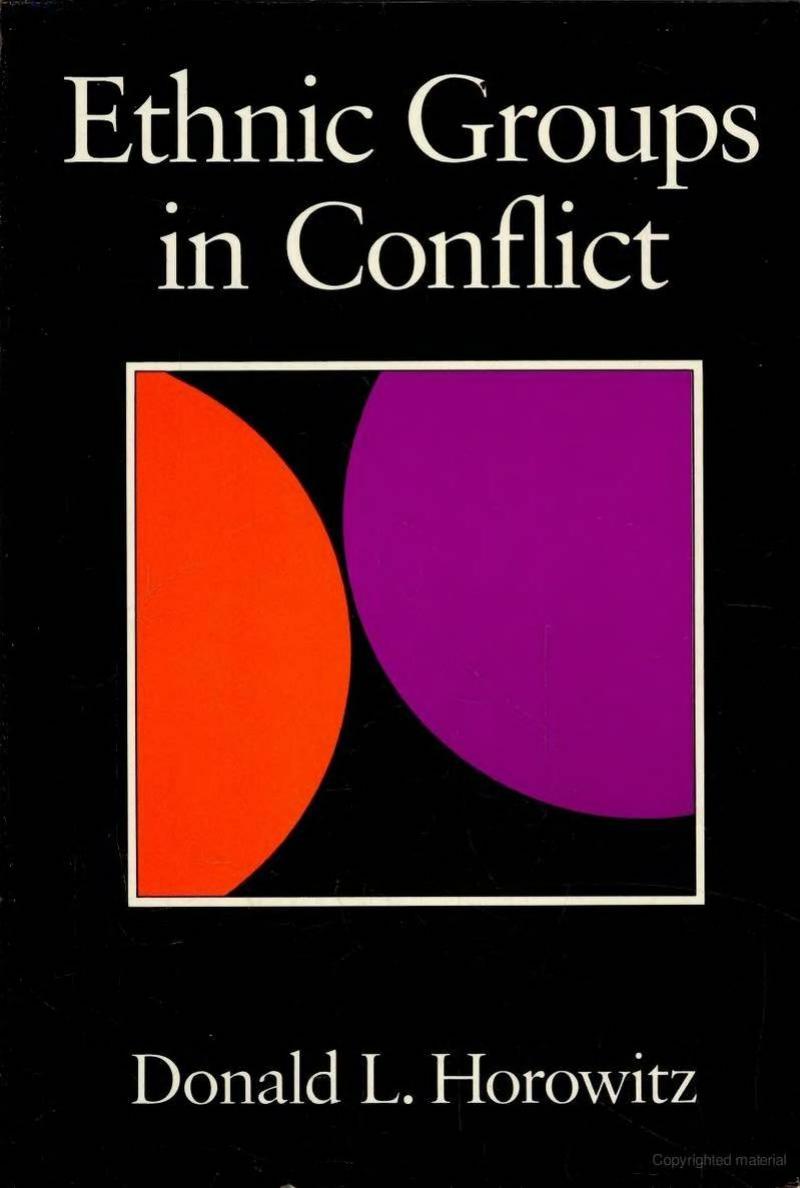 Ethnic Groups in Conflict by Donald Horowitz