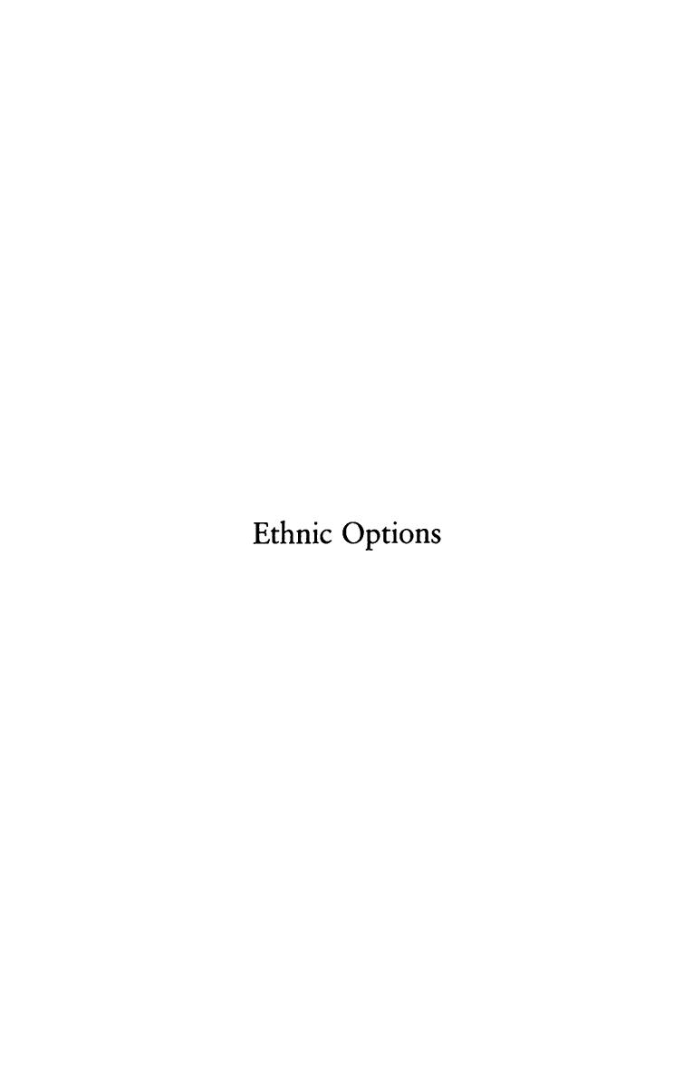 Ethnic options : choosing identities in America by Mary C. Waters