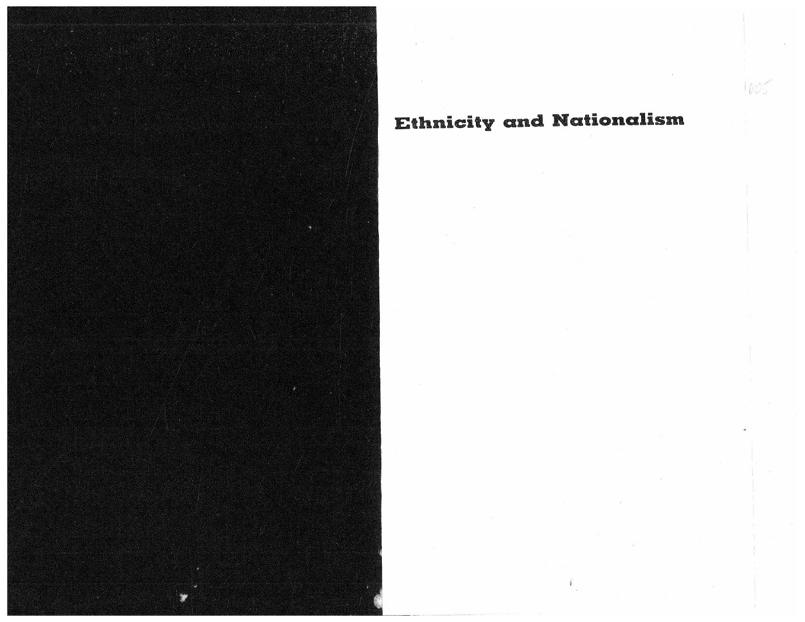 Ethnicity and nationalism by Paul R. Brass
