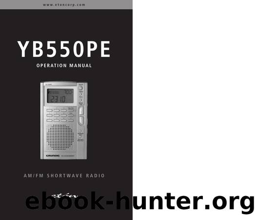 Eton YB550PE AM-FM-Shortwave Radio Manual by Unknown