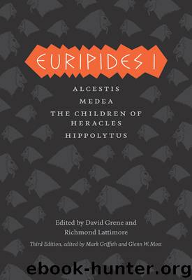 Euripides I: The Complete Greek Tragedies, Third Edition by David Grene & Richmond Lattimore