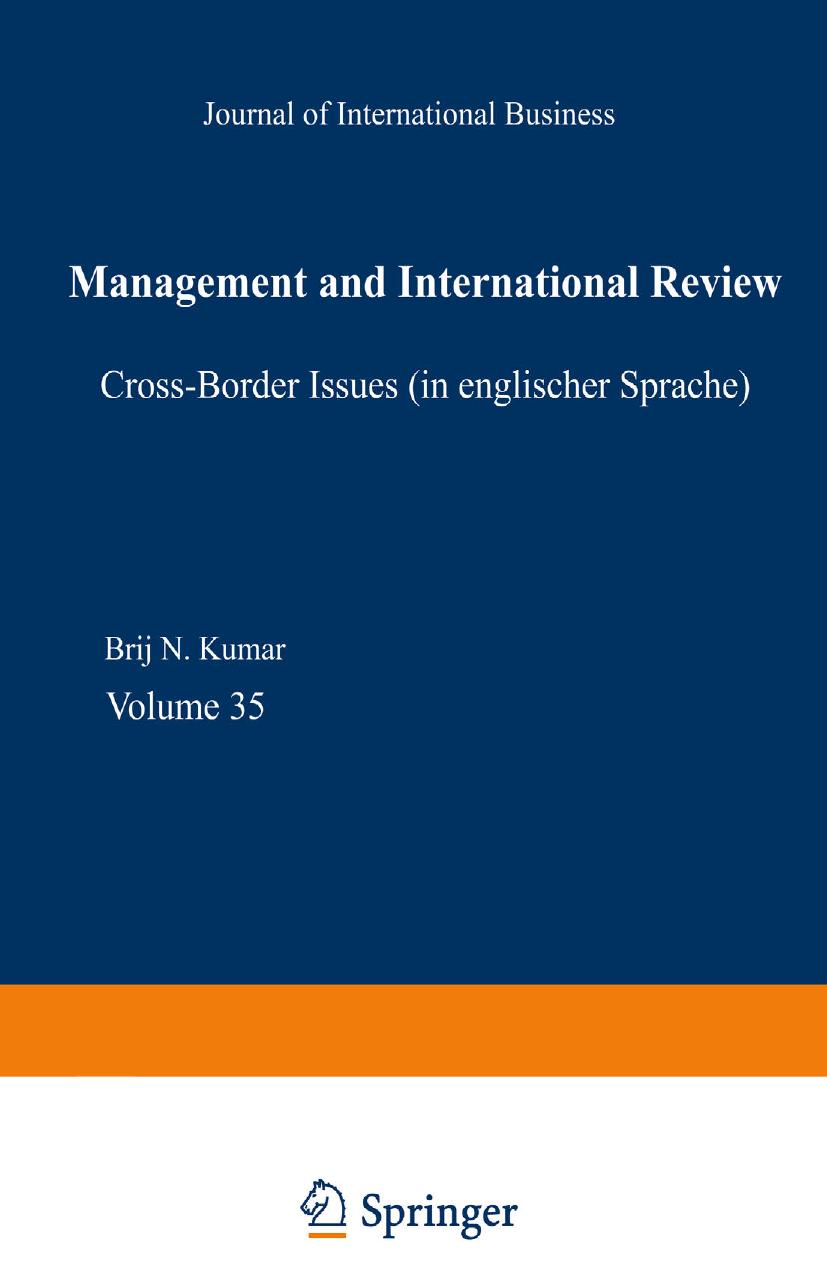 Euro-Asian Management and Business I: Cross-border Issues by Brij N. Kumar (auth.) Brij N. Kumar (eds.)