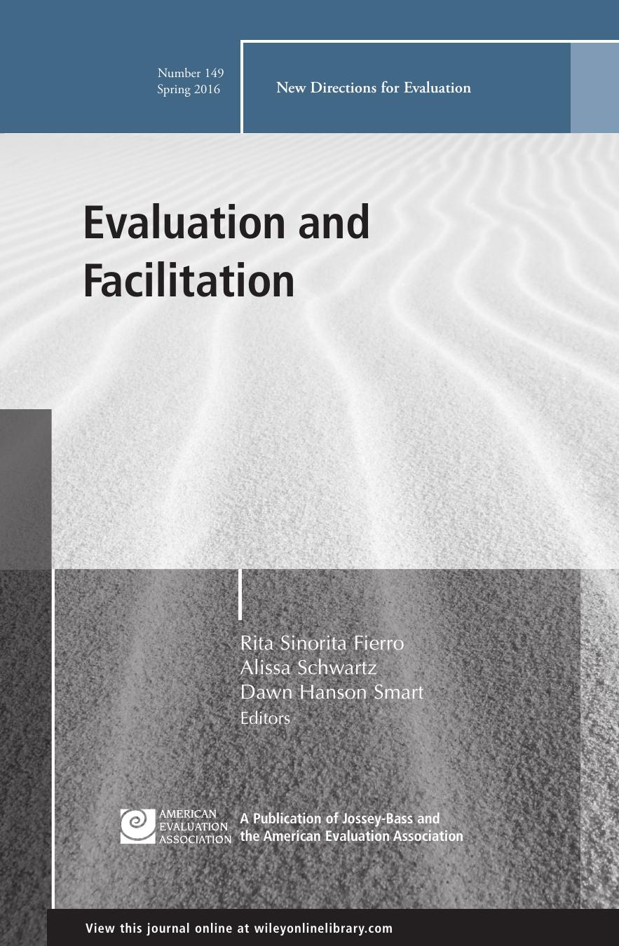 Evaluation and facilitation by American Evaluation Association.;Fierro Rita Sinorita;Schwartz Alissa;Smart Dawn Hanson