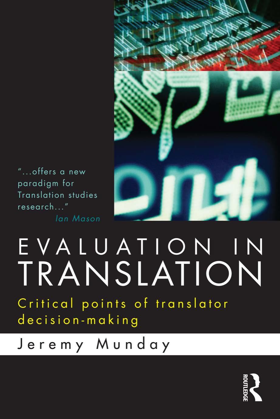 Evaluation in Translation by Munday Jeremy