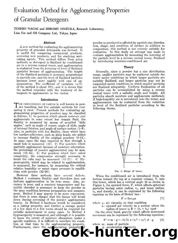 Evaluation method for agglomerating properties of granular detergents by Unknown