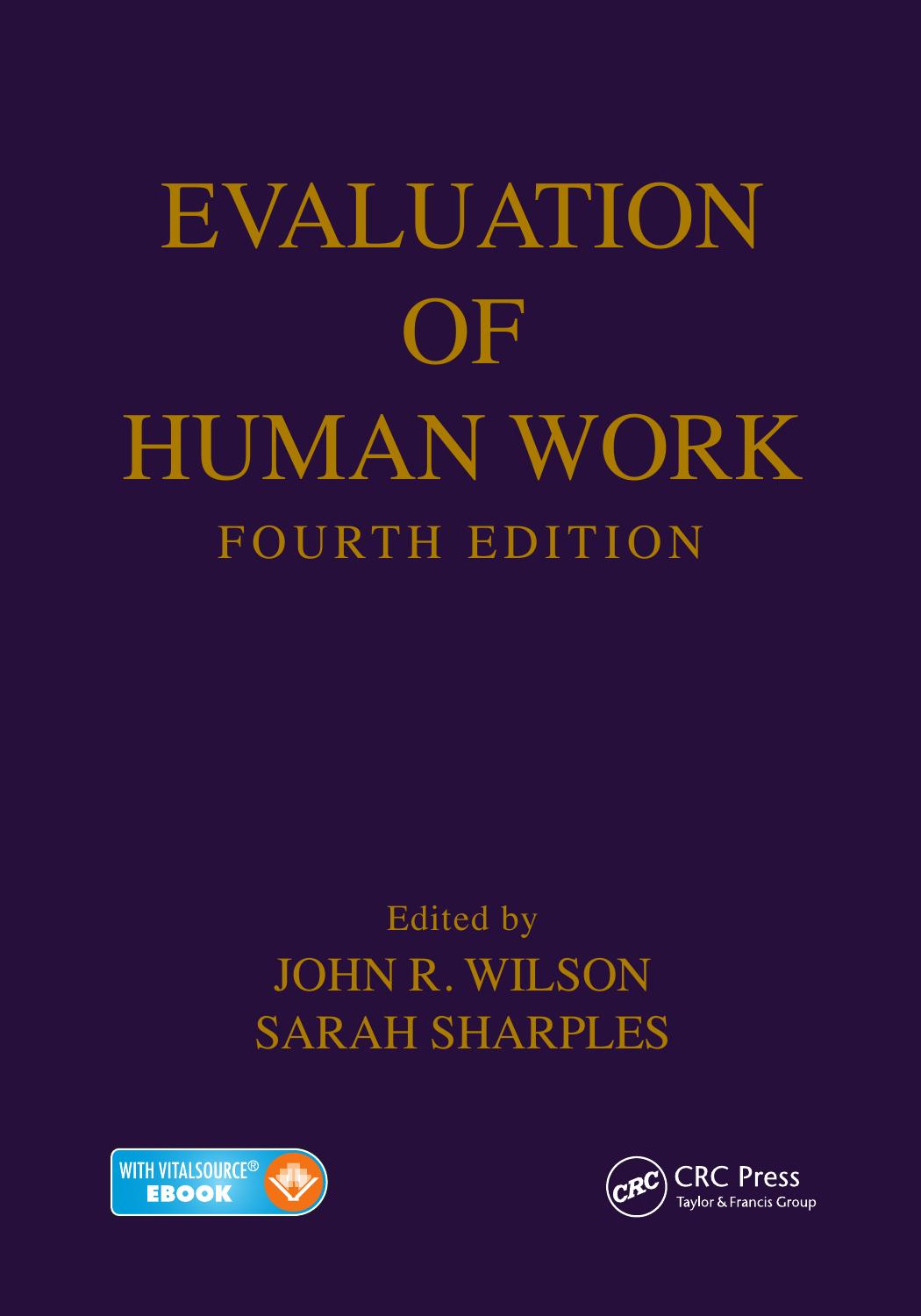 Evaluation of Human Work, Fourth Edition by Sharples Sarah; Wilson John R