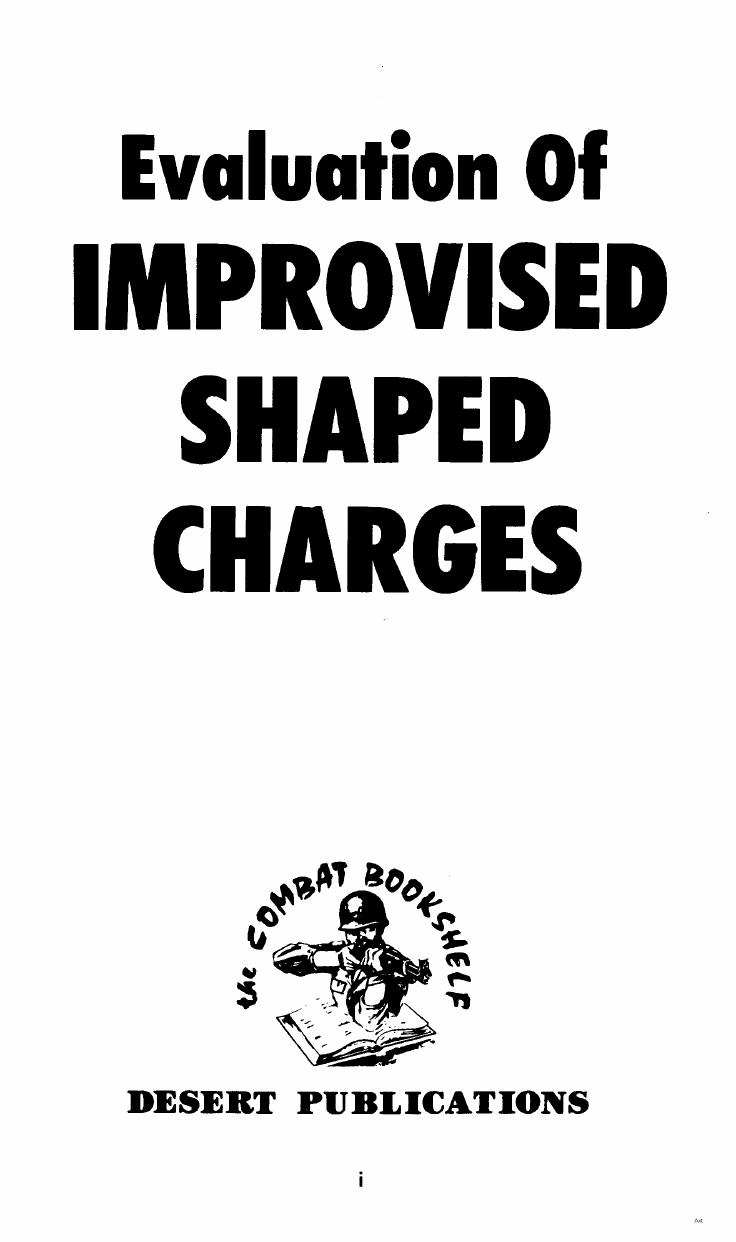 Evaluation of Improvised Shaped Charges by Desert Publications