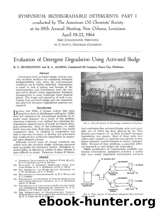 Evaluation of detergent degradation using activated sludge by Unknown