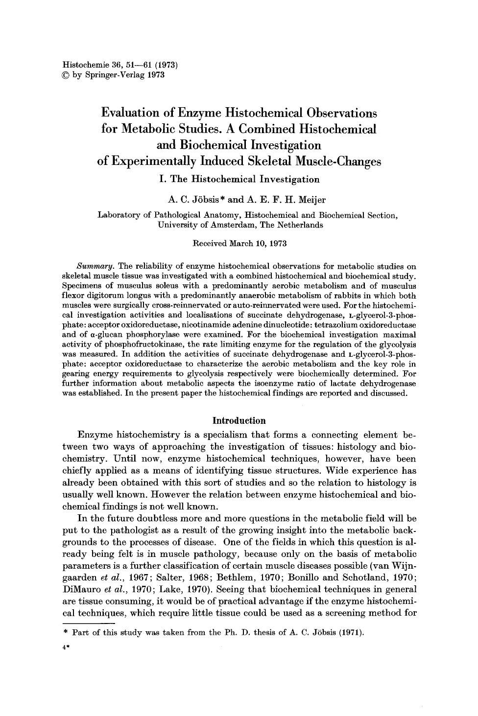 Evaluation of enzyme histochemical observations for metabolic studies. A combined histochemical and biochemical investigation of experimentally induced skeletal muscle-changes by Unknown
