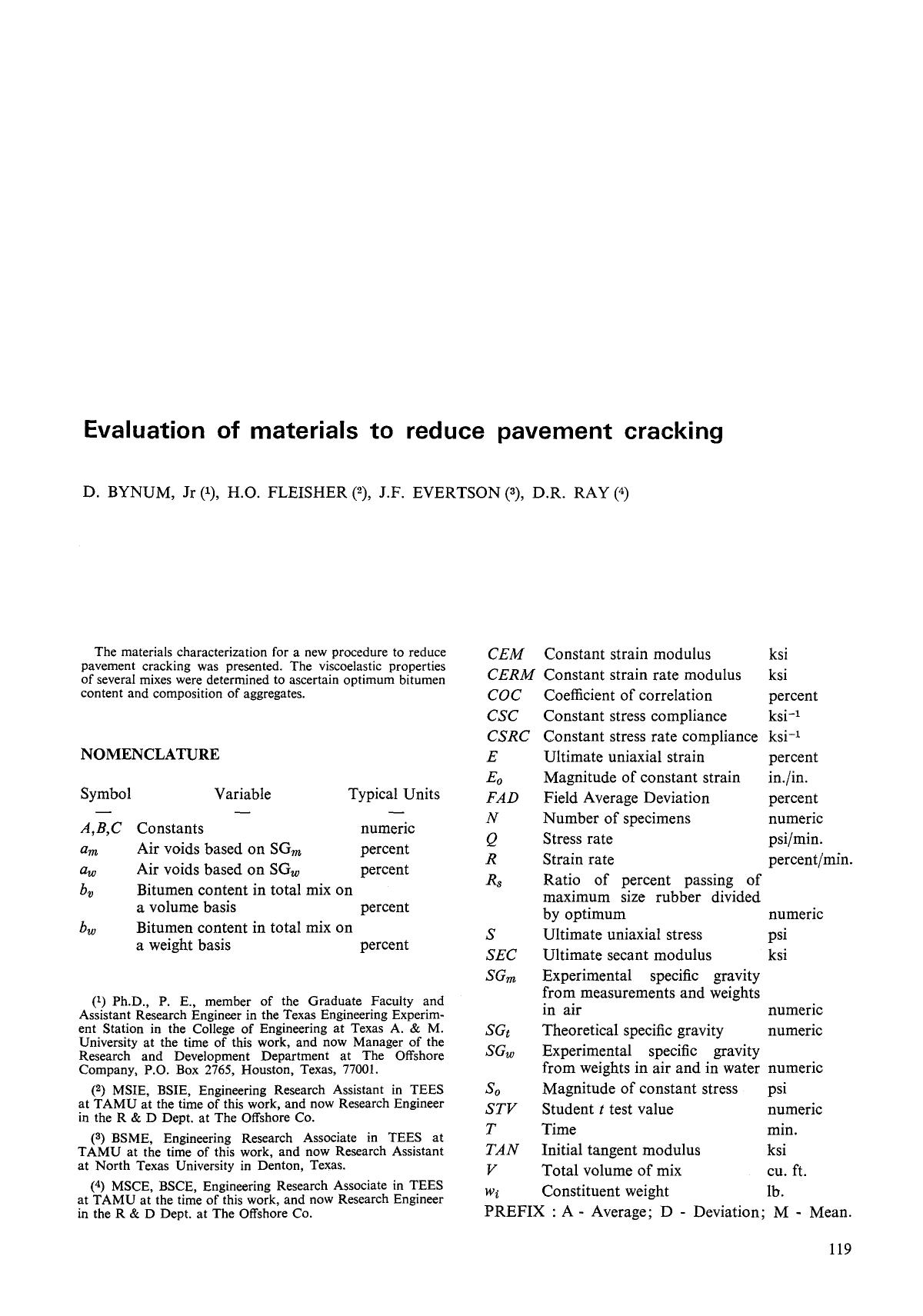 Evaluation of materials to reduce pavement cracking by Unknown