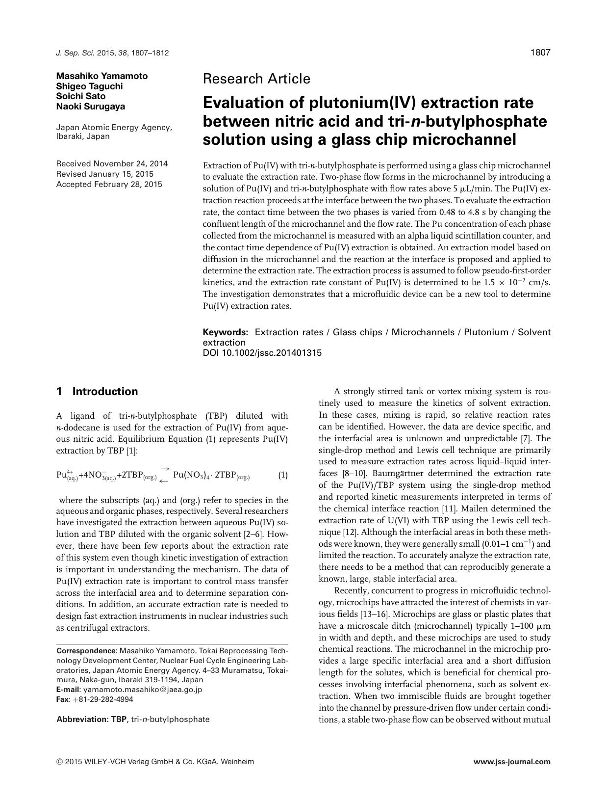 Evaluation of plutonium(IV) by Unknown