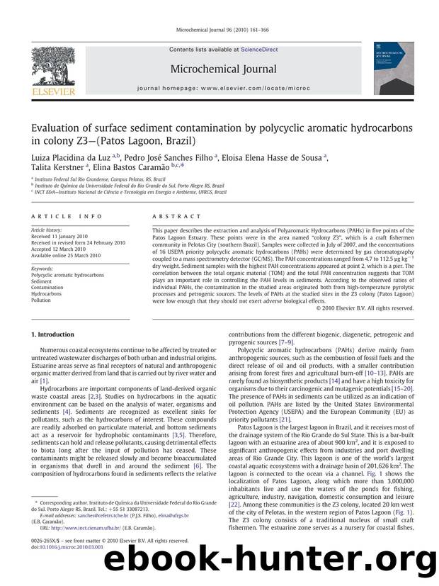 Evaluation of surface sediment contamination by polycyclic aromatic hydrocarbons in colony Z3â(Patos Lagoon, Brazil) by unknow