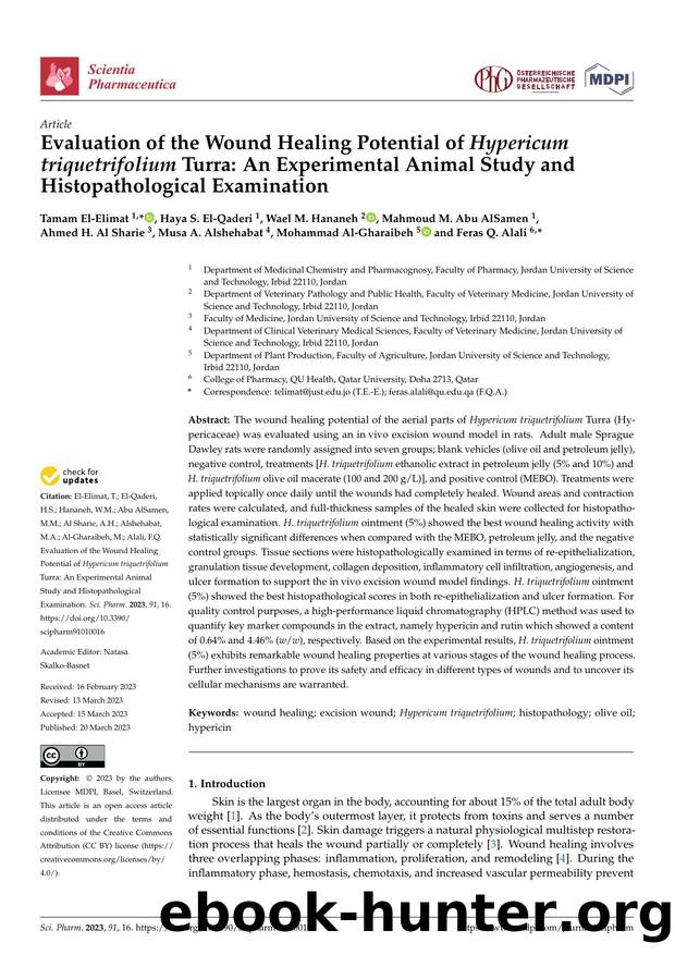 Evaluation of the Wound Healing Potential of Hypericum triquetrifolium Turra: An Experimental Animal Study and Histopathological Examination by unknow