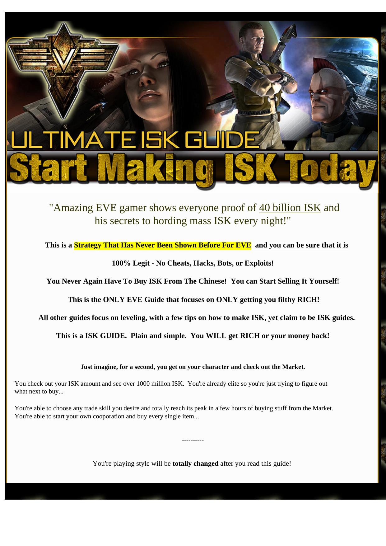 Eve Online Ultimate Isk Guide - No Competition! by Best of Kuszter's Collection