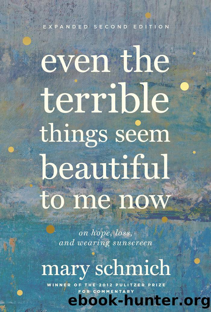 Even the Terrible Things Seem Beautiful to Me Now by Mary Schmich