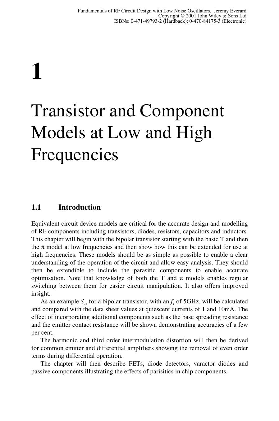 Everard J. Fundamentals of RF Circuit Design[c] with Low Noise Oscillators (2001)(en)(310s) by Unknown