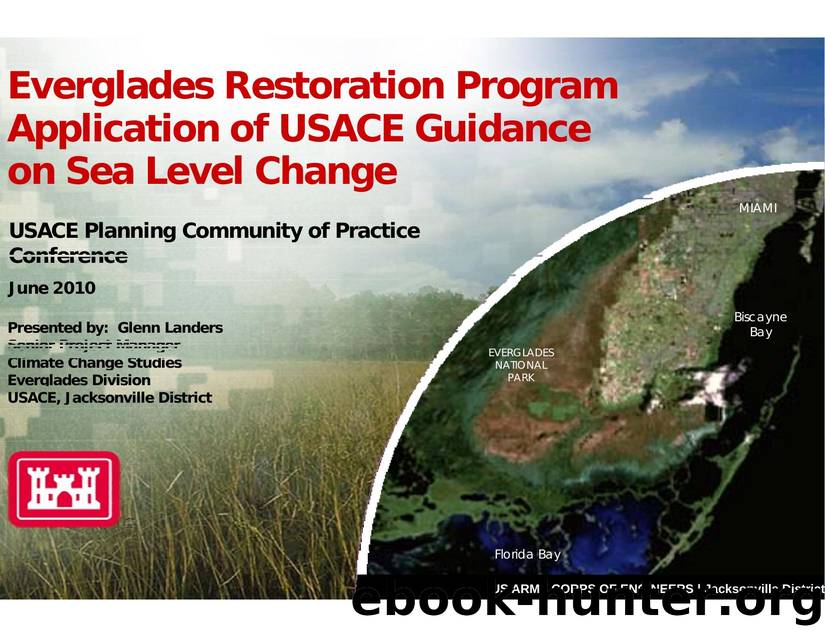 Everglades Restoration Program Application of USACE Guidance on Sea Level Change by k3drrgbl