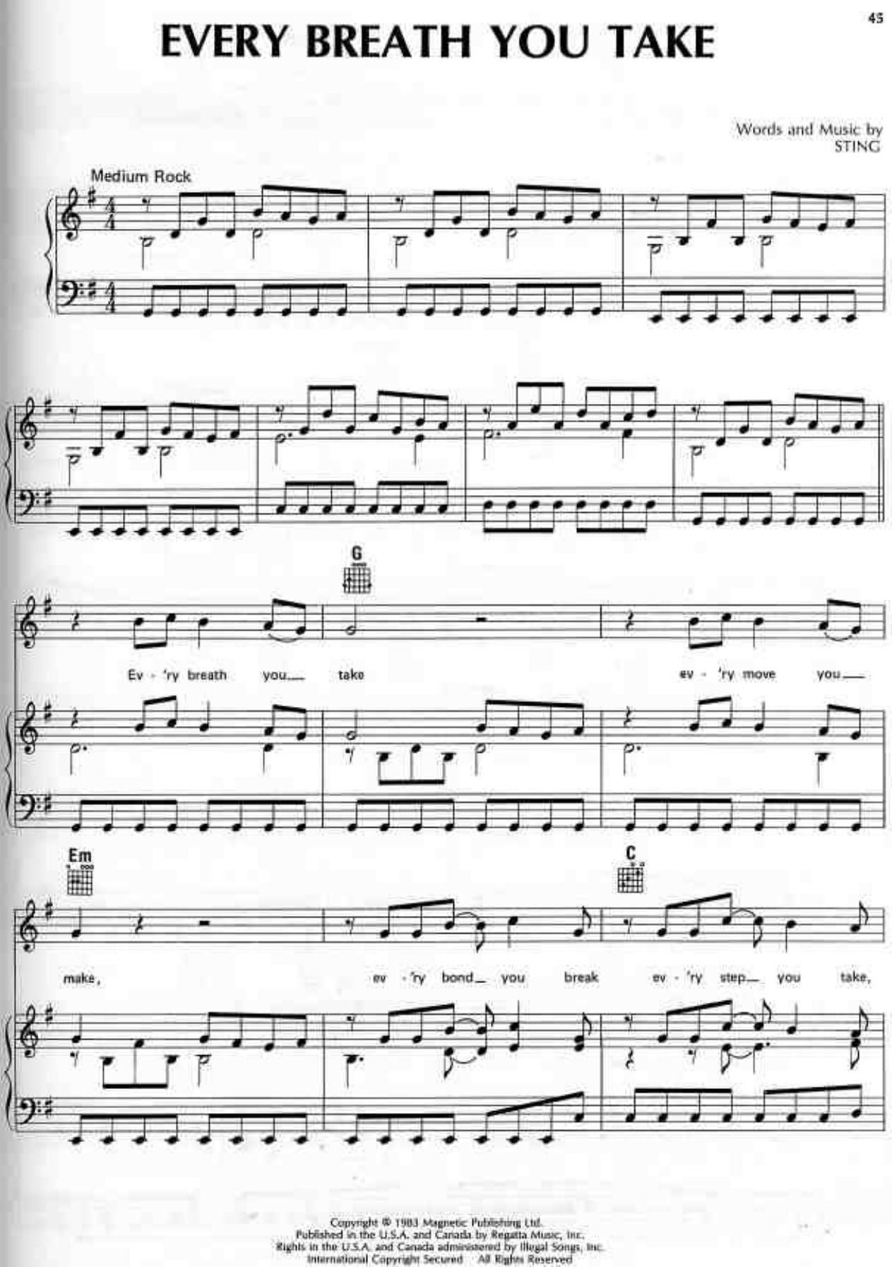 Every breath you take by Sting