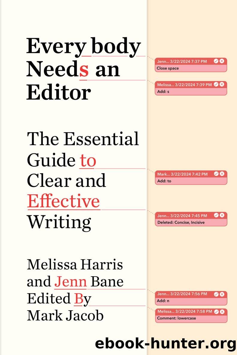 Everybody Needs an Editor by Melissa Harris & Jenn Bane