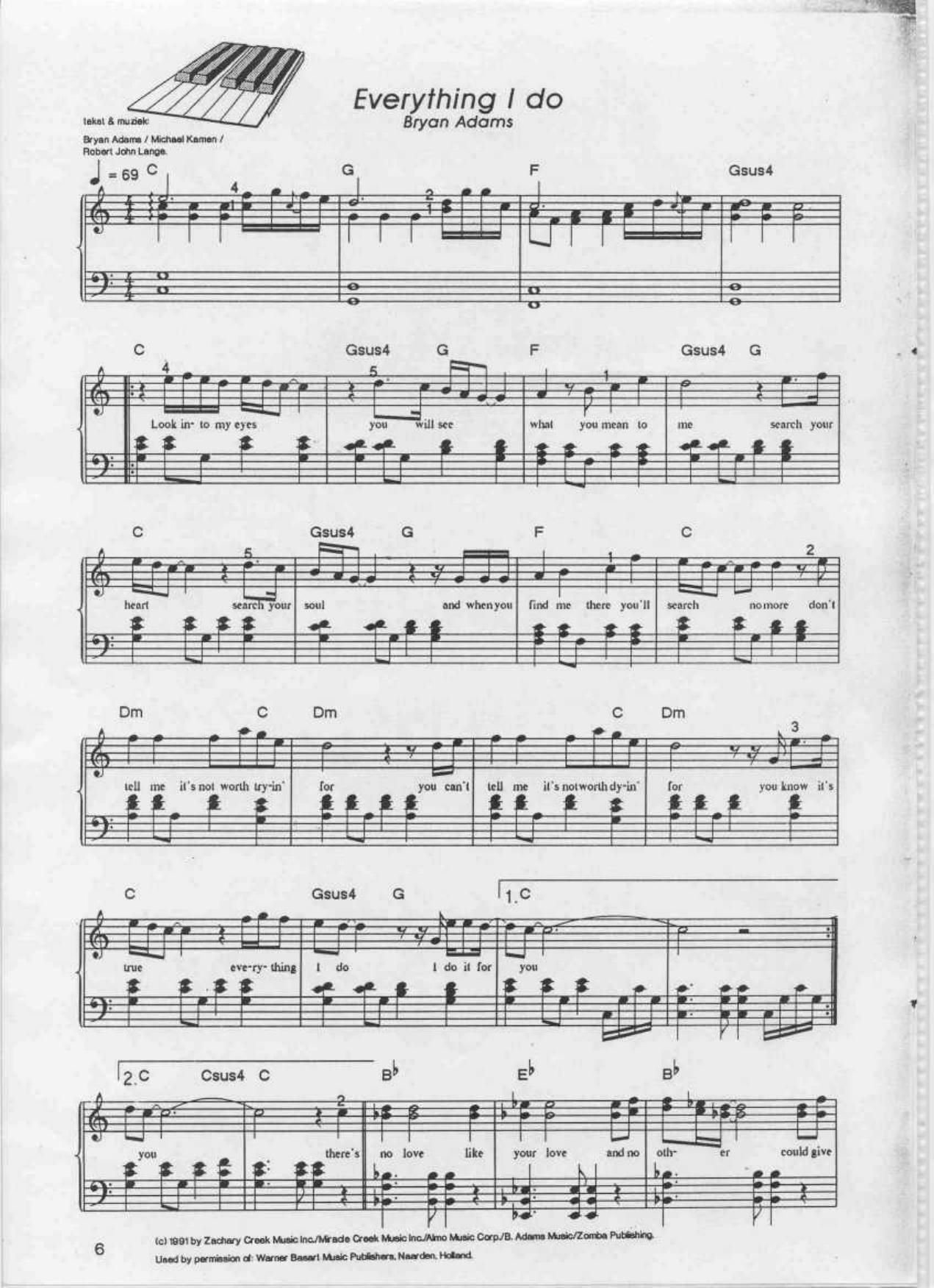 Everything I Do (Bryan Adams) by Unknown