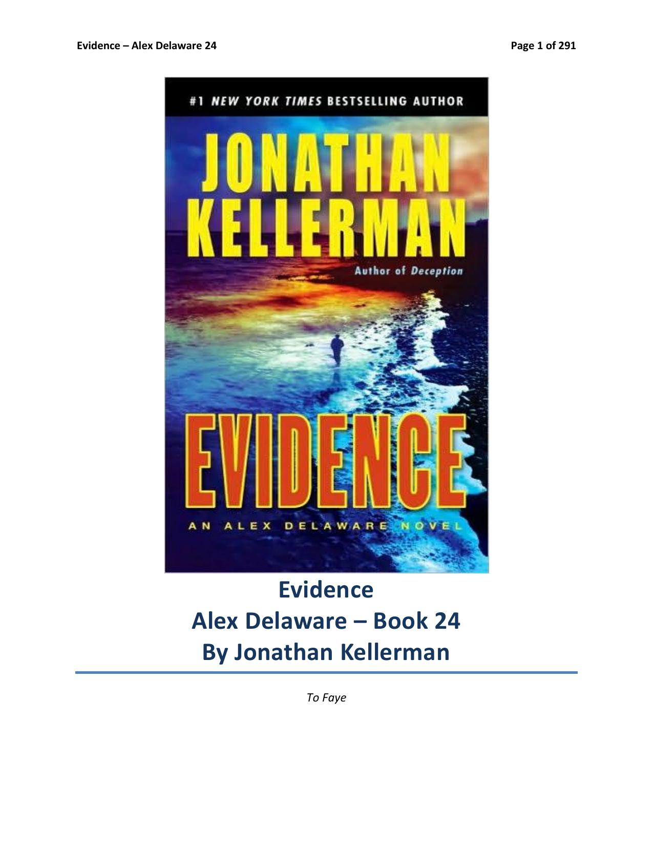 Evidence by Jonathan Kellerman