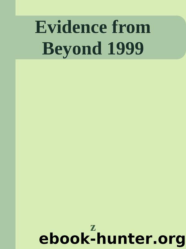 Evidence from Beyond 1999 by A. D. Mattson