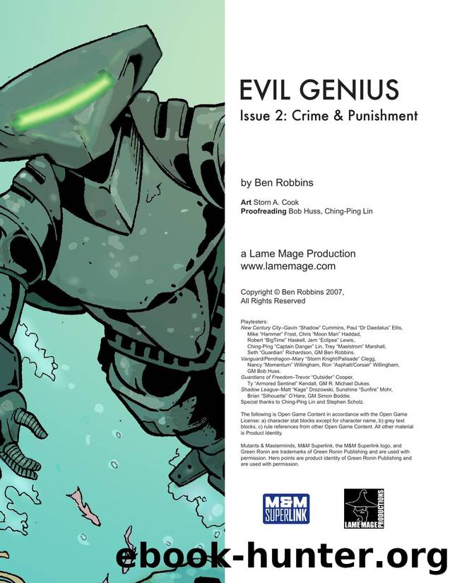 Evil Genius Issue 2: Crime & Punishment by Lame Mage Production