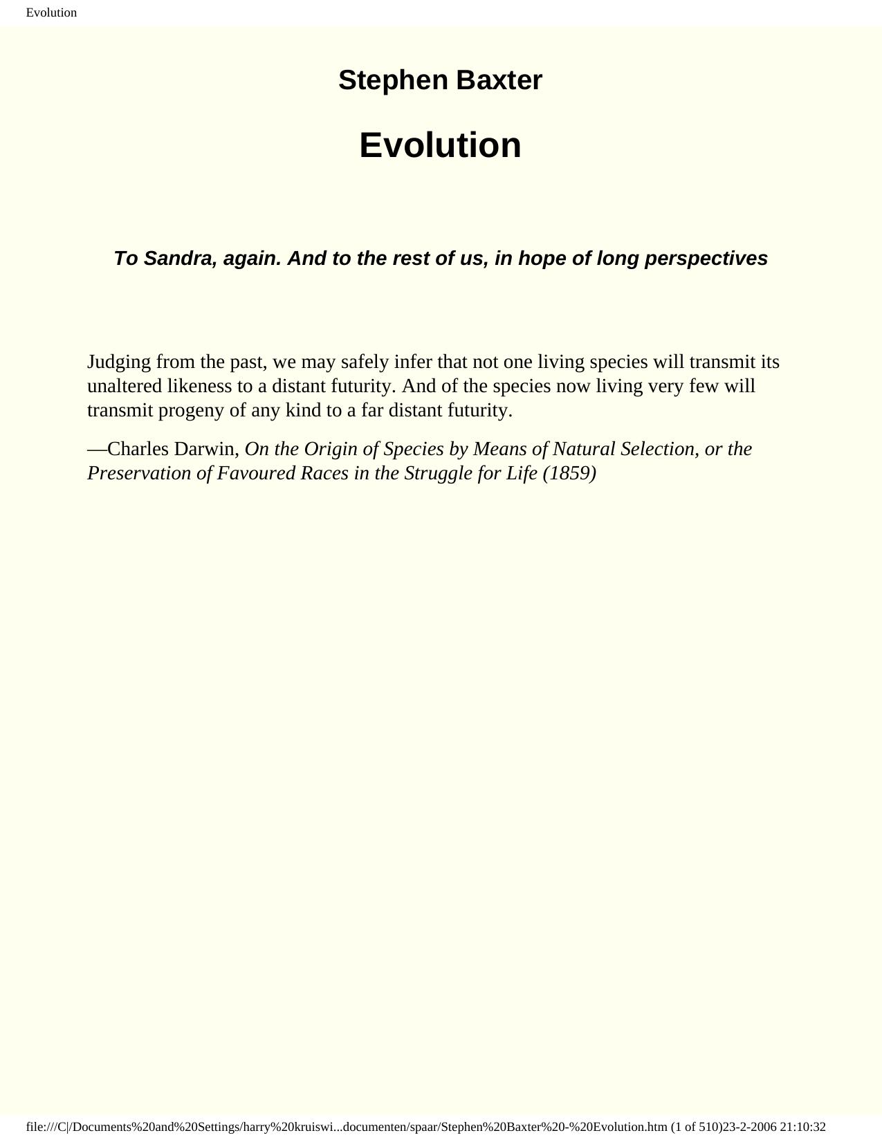 Evolution by Unknown