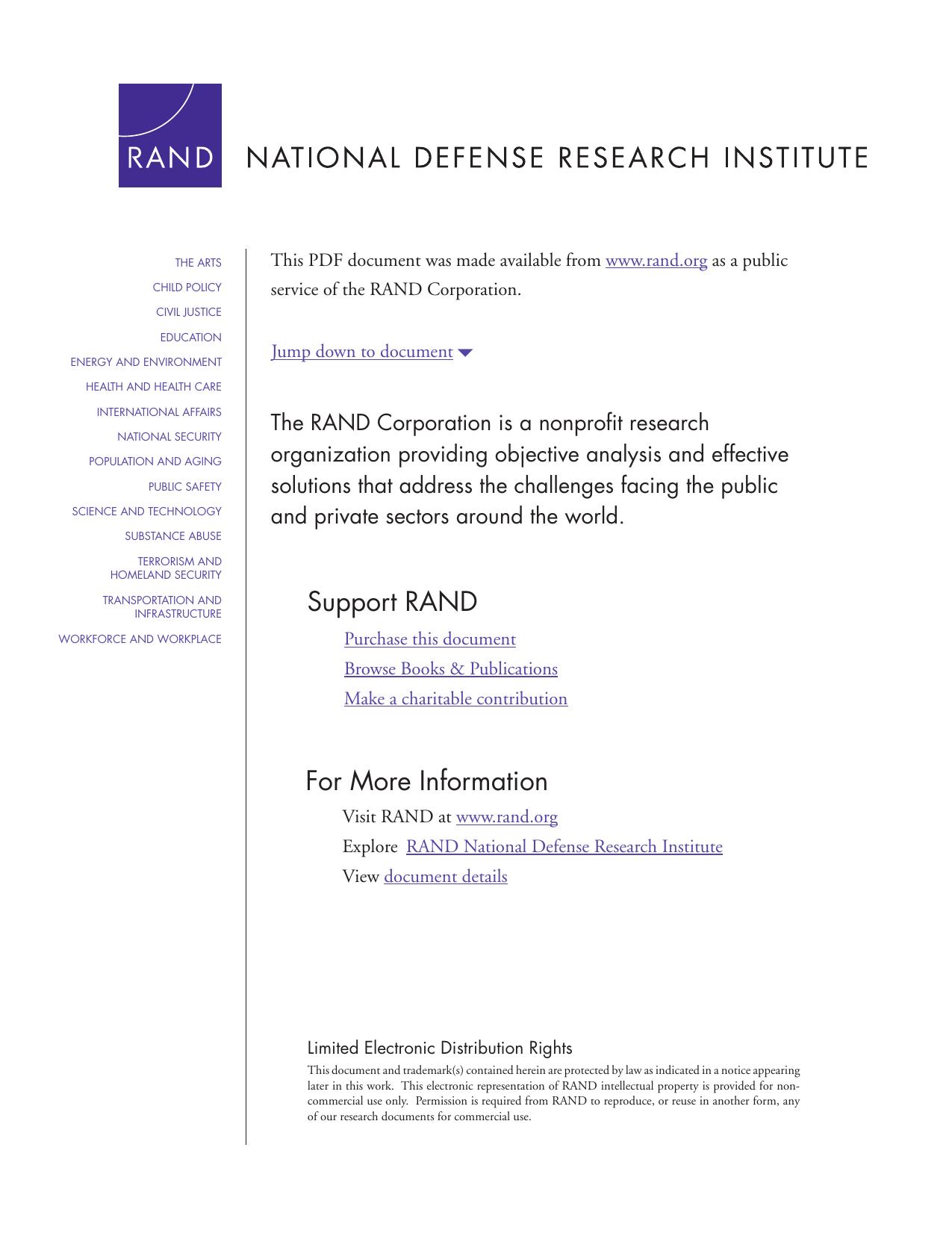 Examining child Care need Among Military Families by Susan M. Gates