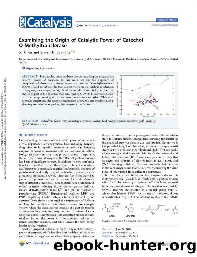 Examining the Origin of Catalytic Power of Catechol O-Methyltransferase by Xi Chen & Steven D. Schwartz
