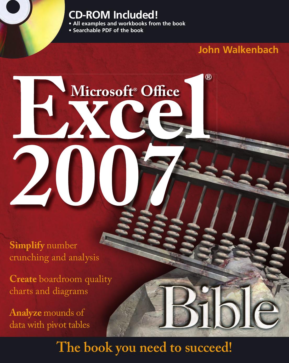 Excel 2007 Bible by John Walkenbach
