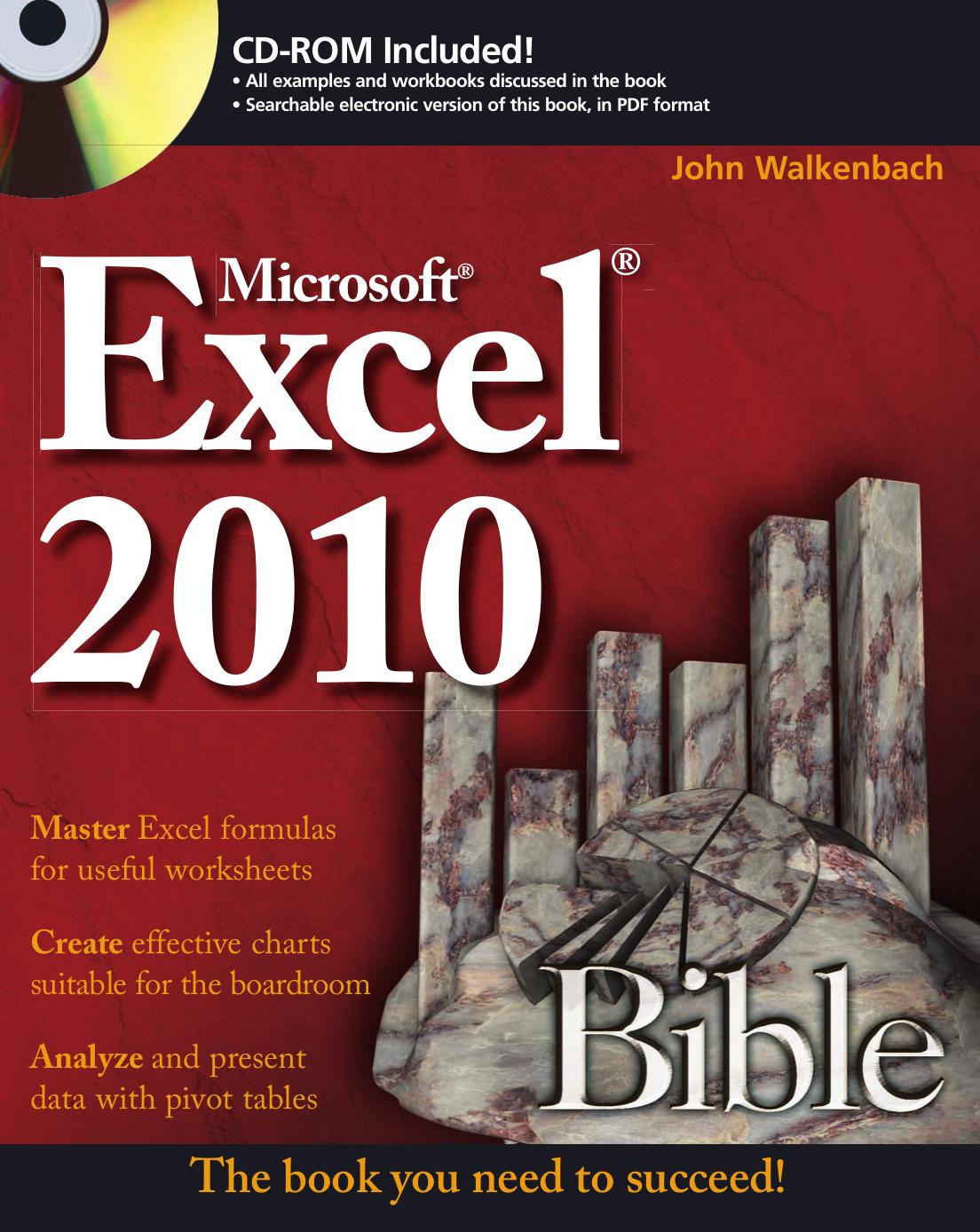 Excel 2010 Bible by John Walkenbach