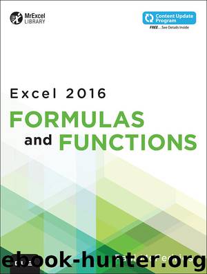 Excel 2016 Formulas and Functions (includes Content Update Program) by McFedries Paul