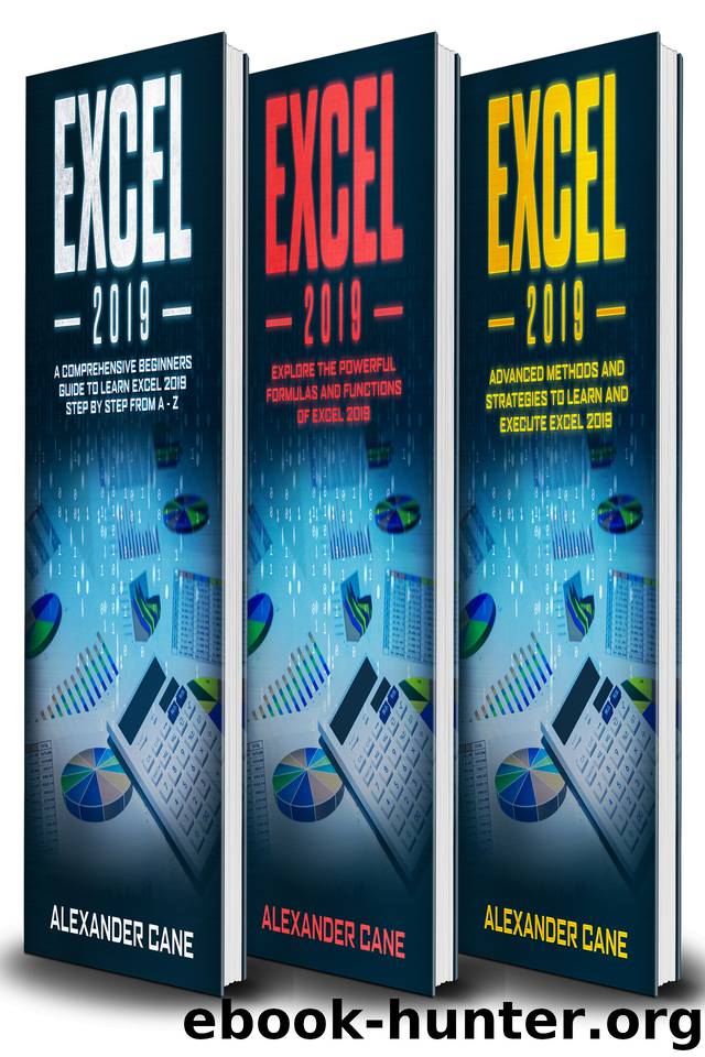 Excel 2019: 3 in 1: Beginner's Guide + Formulas and Functions + Advanced Methods to Learn Excel by Cane Alexander