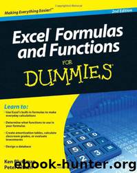 Excel Formulas and Functions for Dummies by Ken Bluttman & Peter G. Aitken