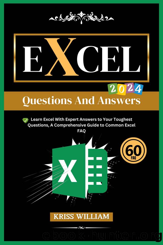 Excel Questions And Answers: Learn Excel With Expert Answers to Your Toughest Questions, A Comprehensive Guide to Common Excel FQA by William Kriss