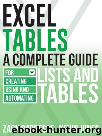 Excel Tables by Zack Barresse