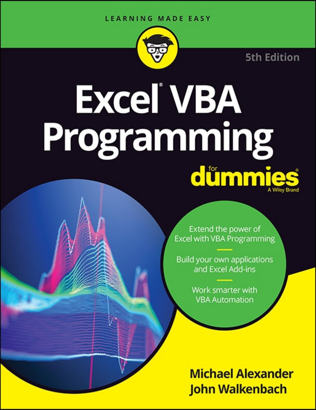 Excel VBA Programming For Dummies 5th Edition by Michael Alexander