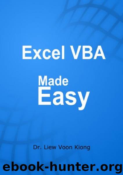 Excel VBA made Easy: -Liew Voon Kiong by Mark Allen
