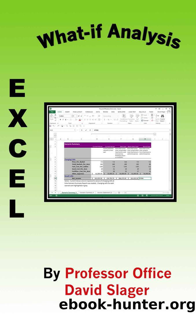 Excel What-if Analysis by David Slager & Professor Office