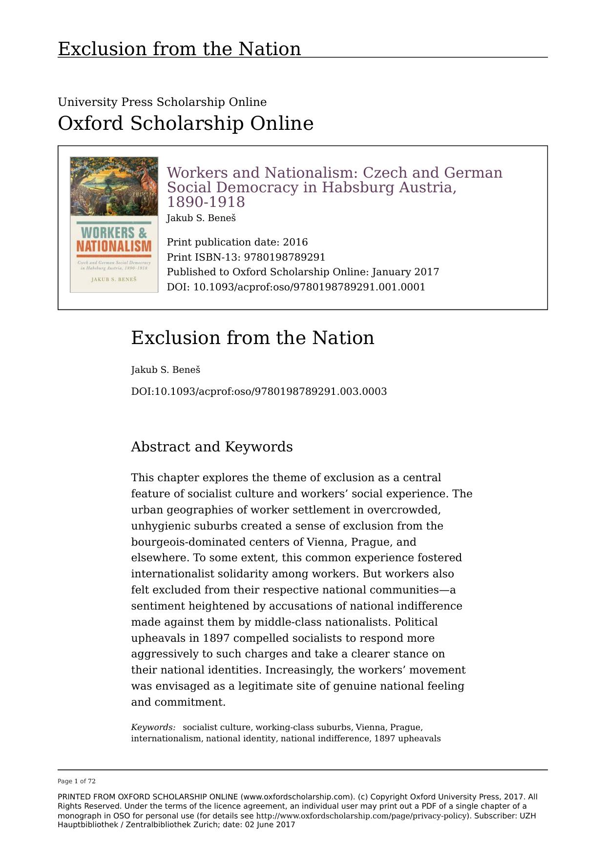 Exclusion from the Nation - Oxford Scholarship by Unknown