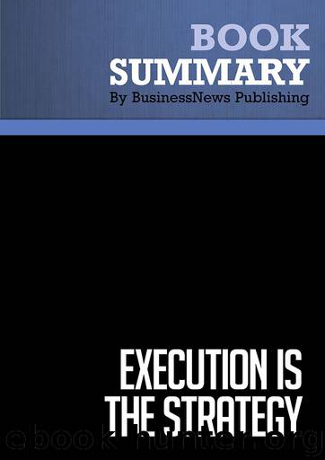 Execution is the Strategy by BusinessNews Publishing