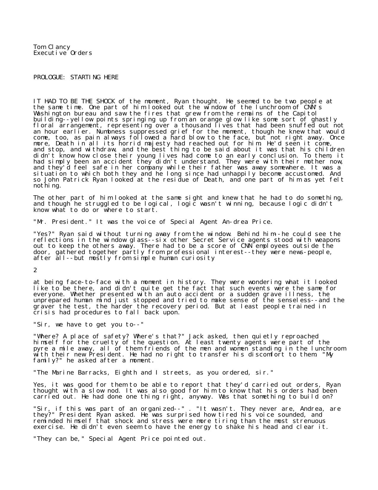 Executive Orders by Tom Clancy