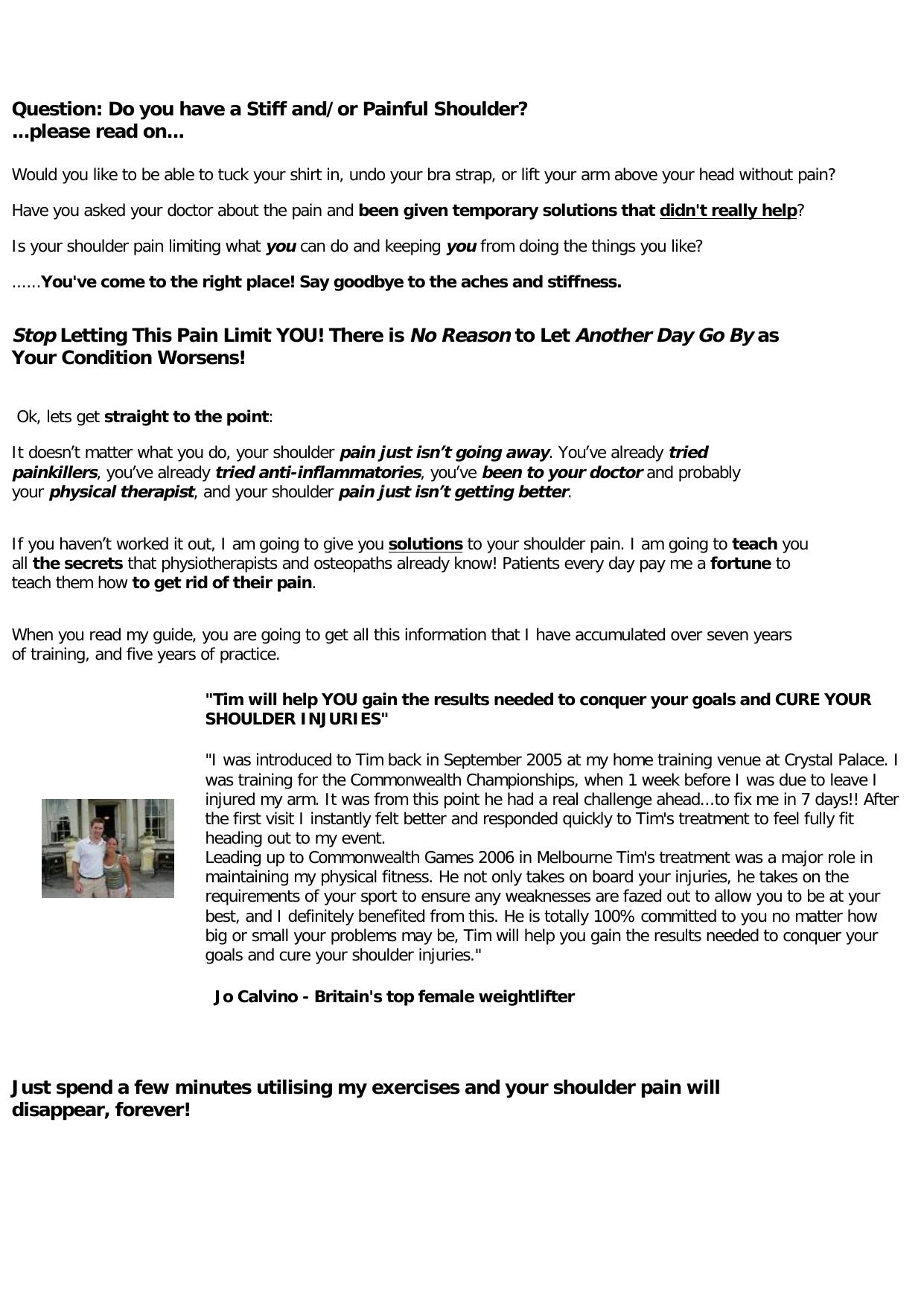 Exercise Your Shoulder Pain-Free. by Best of Kuszter's Collection