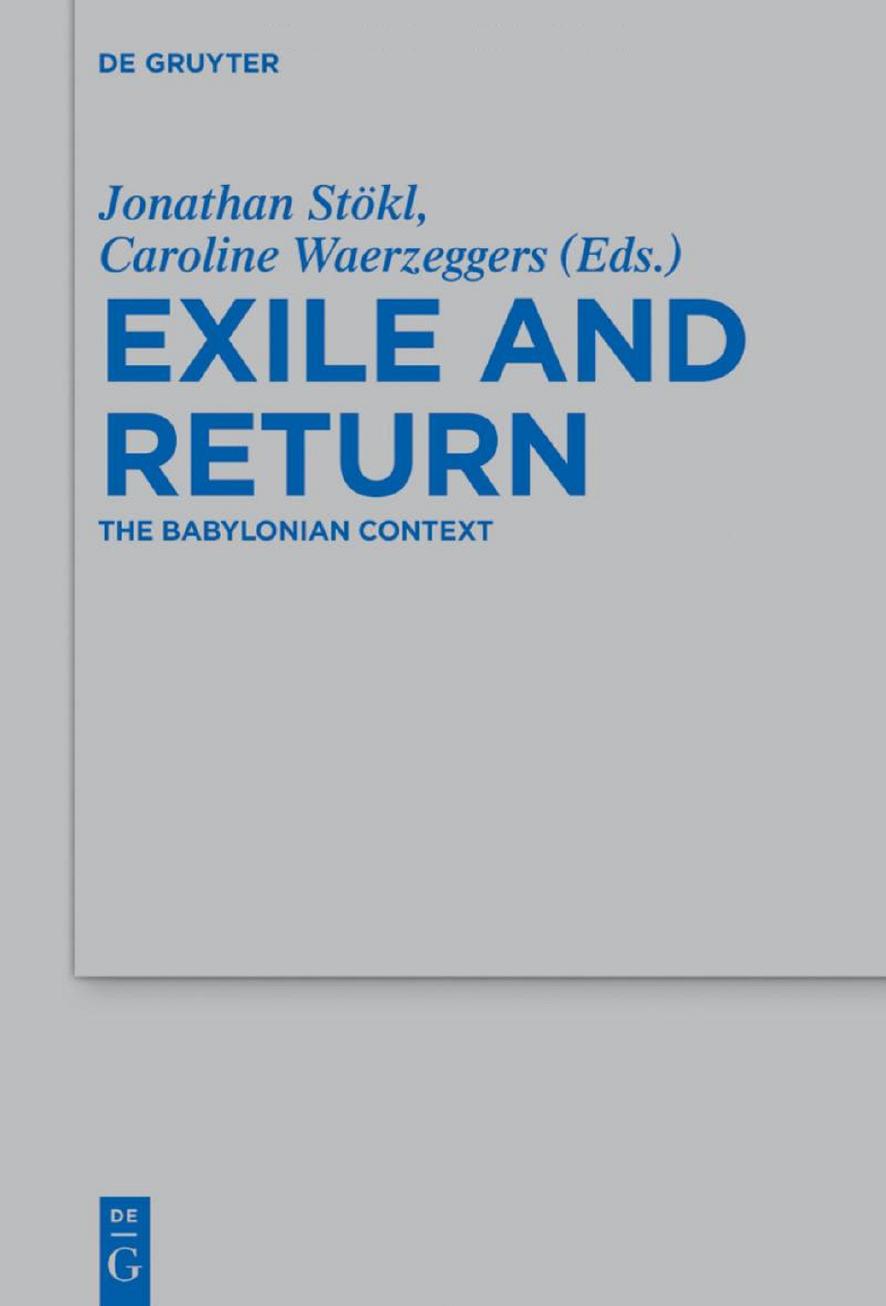 Exile and Return: The Babylonian Context by Jonathan Stökl Caroline Waerzeggers
