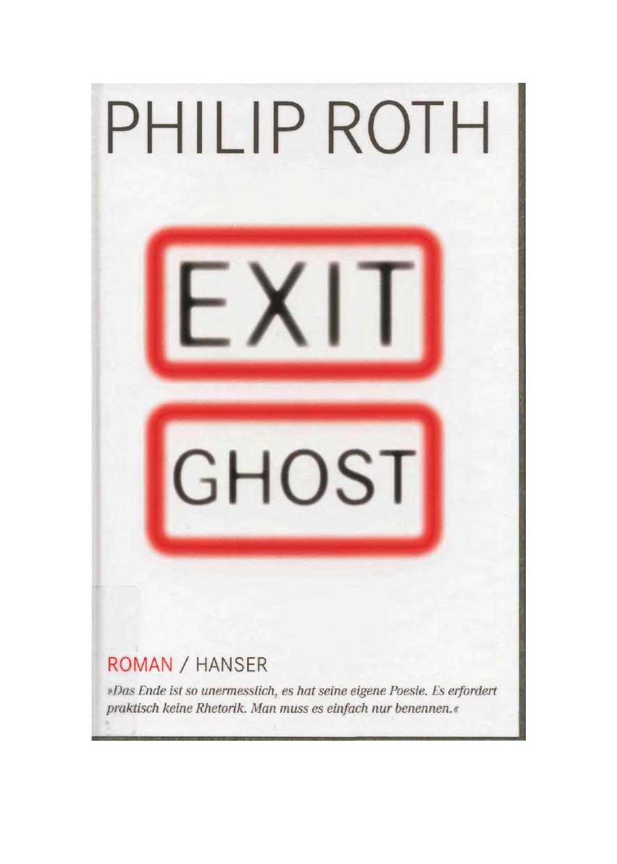Exit Ghost by Philip Roth