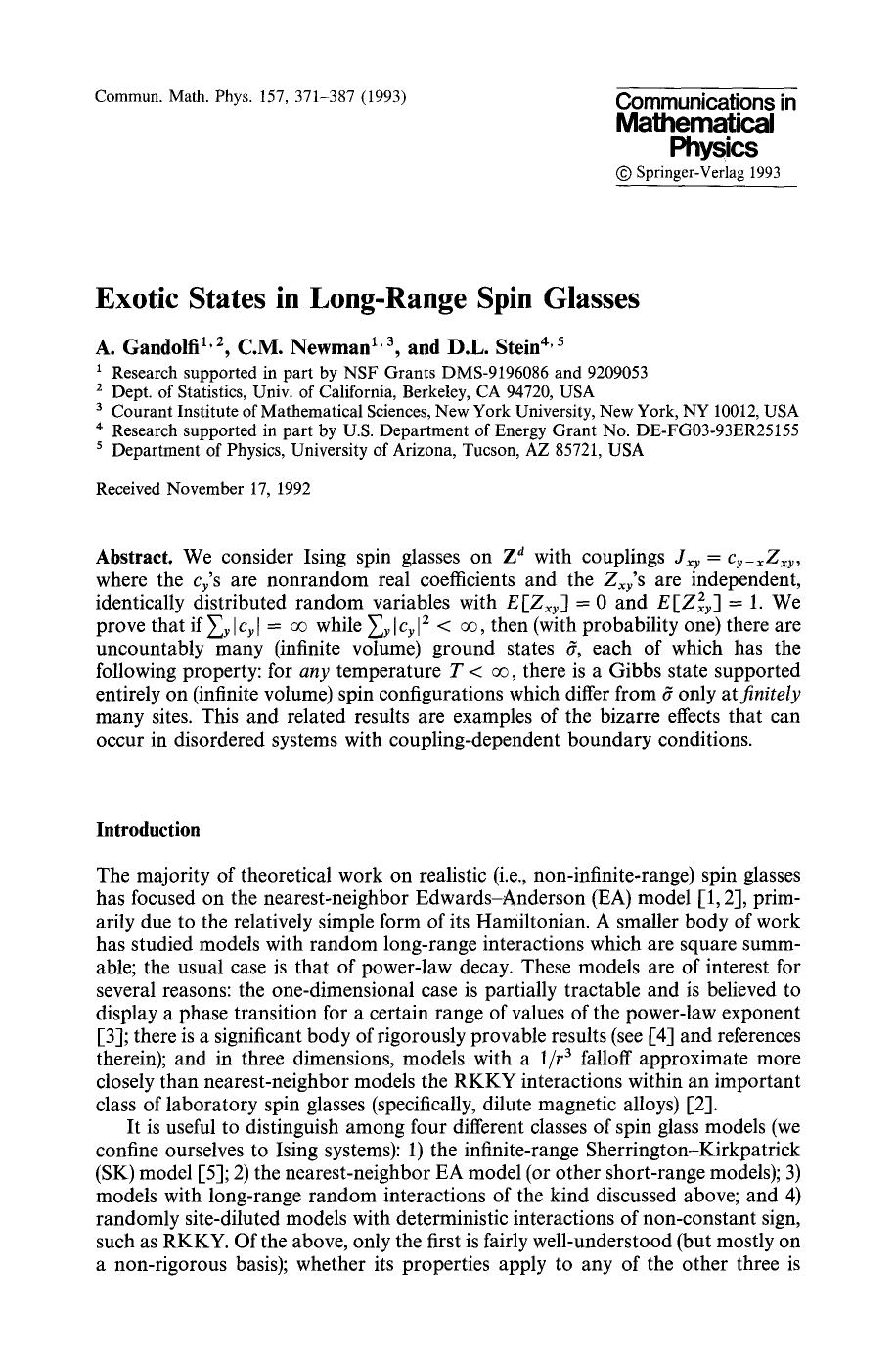 Exotic states in long-range spin glasses by Unknown