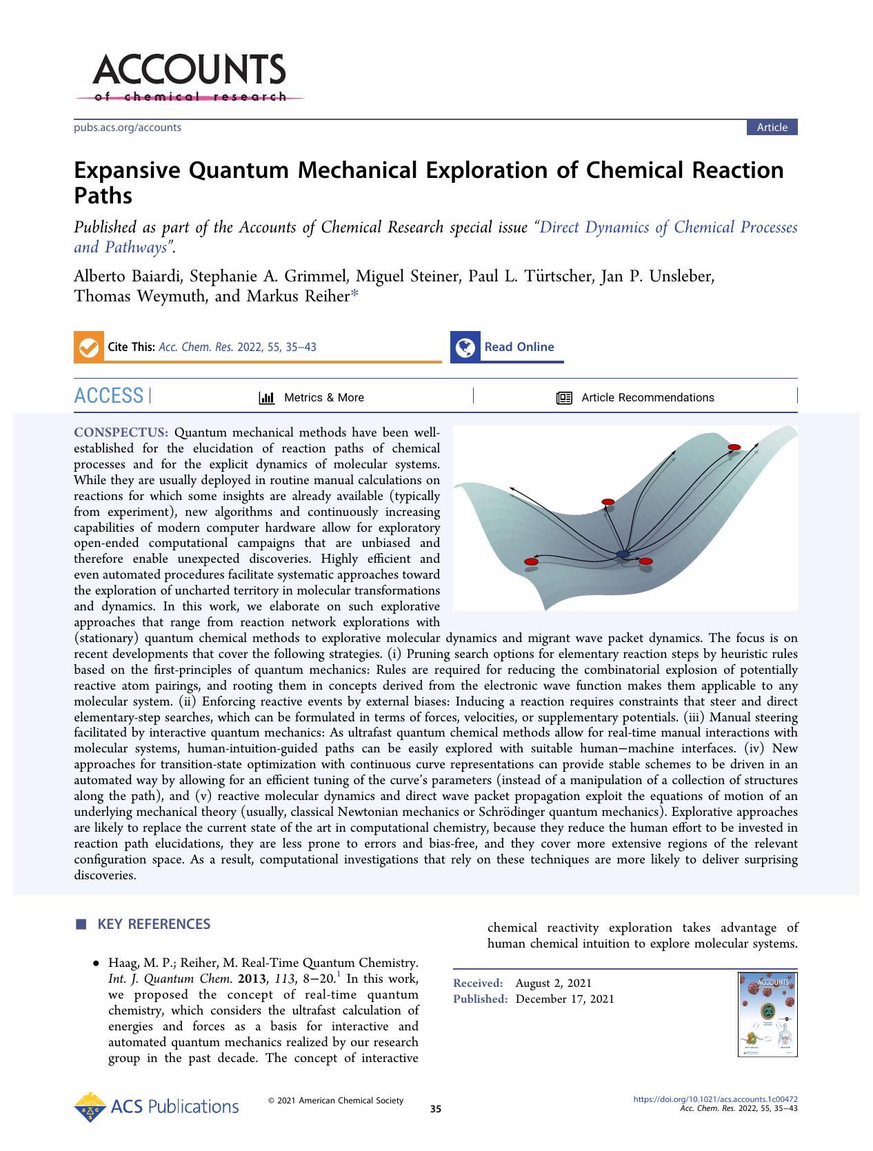 Expansive Quantum Mechanical Exploration of Chemical Reaction Paths by unknow