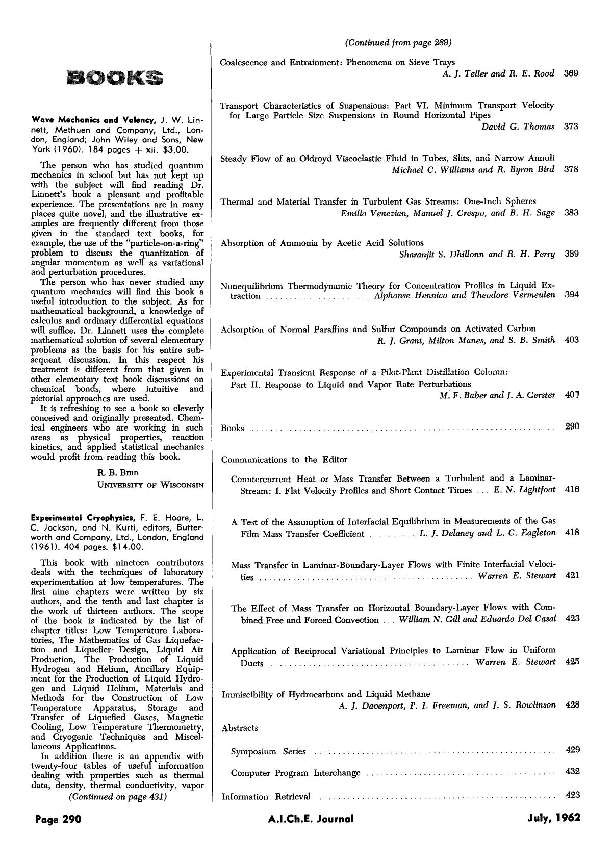 Experimental cryophysics, F. E. Hoare, L. C. Jackson, and N. Kurti, editors, Butterworth and Company, Ltd., London, England (1961). 404 pages. [dollar]14.00 by Unknown