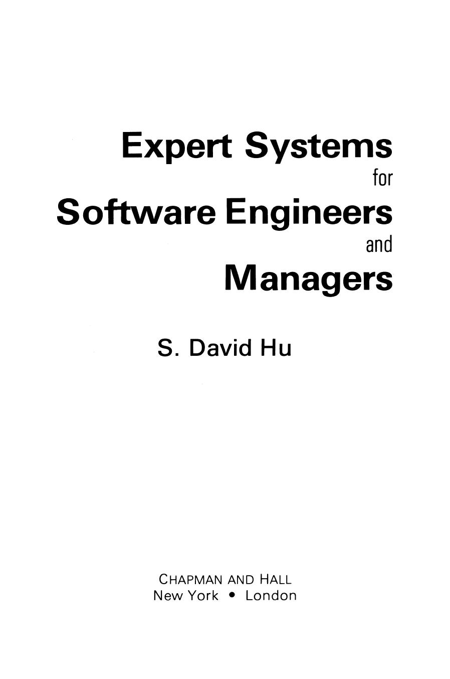 Expert Systems for Software Engineers and Managers (1987) by Unknown